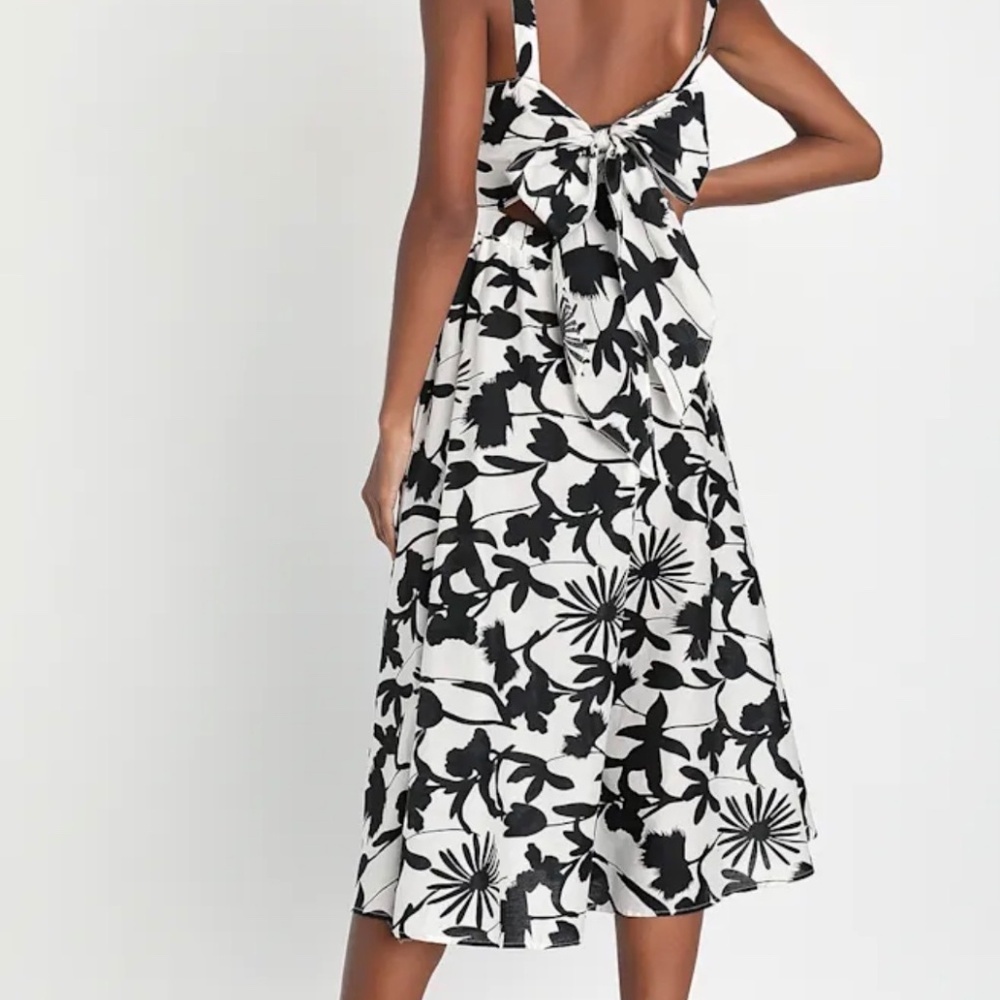 Lulus Black and White Floral Dress - Picture 2 of 4